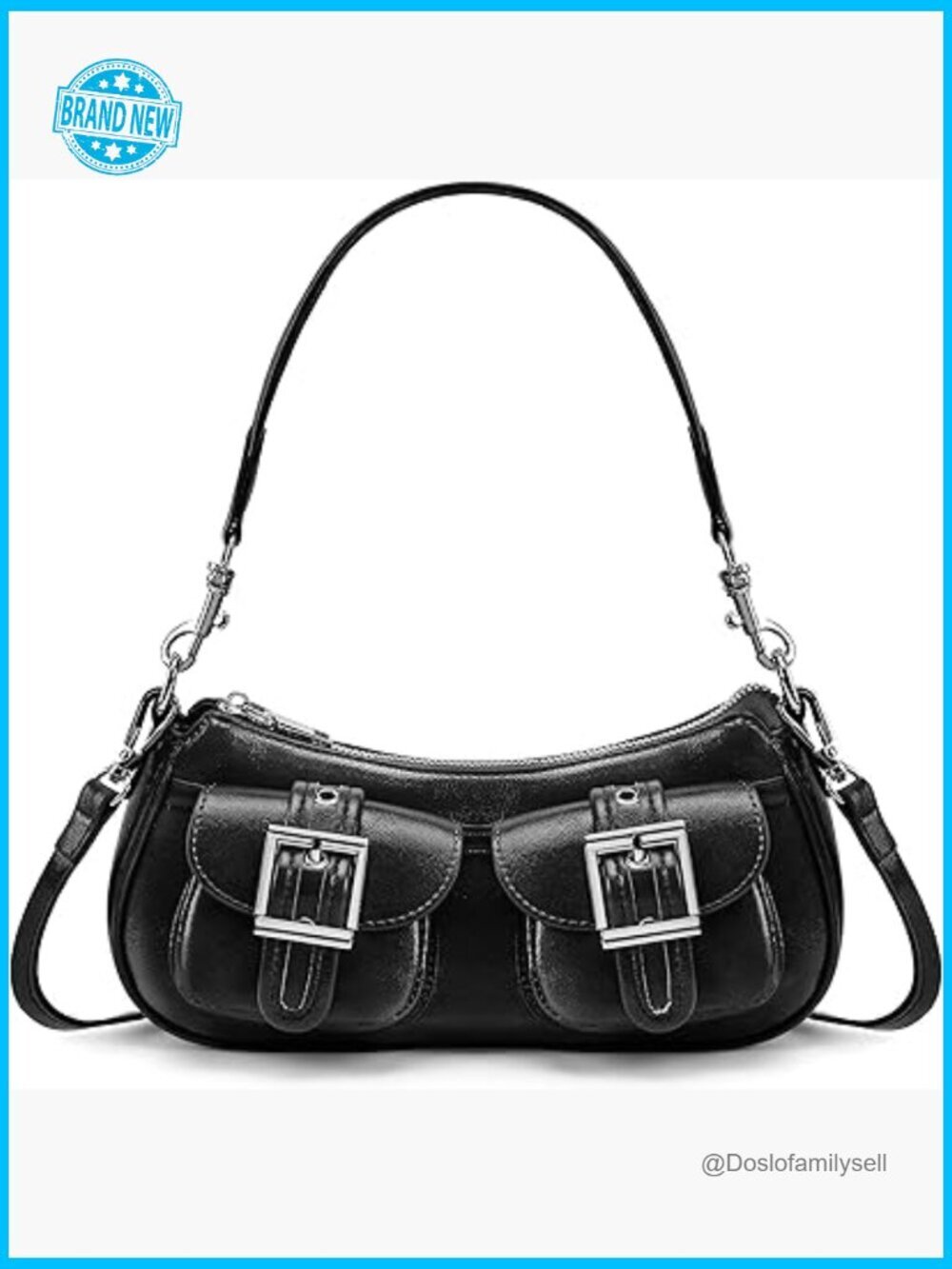 Vintage Y2K Hobo Shoulder Bag Convertible Crossbody Faux Leather Retro